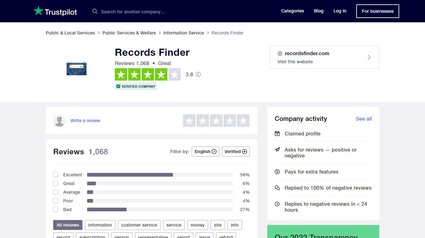 Records Finder Reviews | Read Customer Service Reviews of recordsfinder.com